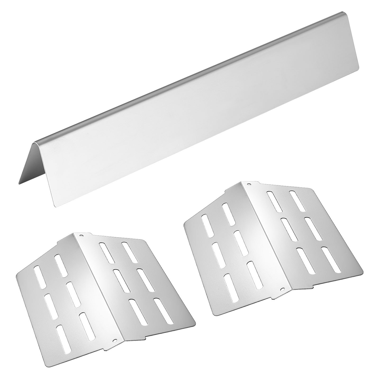 VEVOR Barras Saborizantes y Deflectores de Calor, Repuesto de Parrilla de 44 cm, para Weber Genesis Serie 300 E310, E320, E330, S310, S320 y S330, de Acero Inoxidable más Gruesa, Paquete de 7