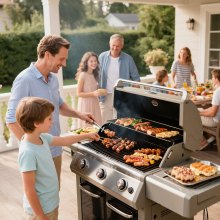 VEVOR Barras Saborizantes, Repuesto de Parrilla de 39 cm, para Parrillas Weber Spirit I y II Serie 300, Incluidas Spirit E-310, ll S-310 y ll E-320, de Acero Esmaltado en Porcelana, 5 Unidades