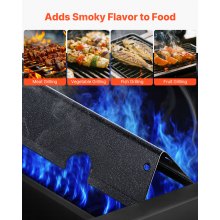 VEVOR Barras Saborizantes, Repuesto de Parrilla de 44 cm, para Parrillas Weber Genesis II 310, 315, 335, 340, E/S 325s, ES/SX 325s, E/S 335, EX/SX/EPX-335, Acero Esmaltado en Porcelana, 5 uds