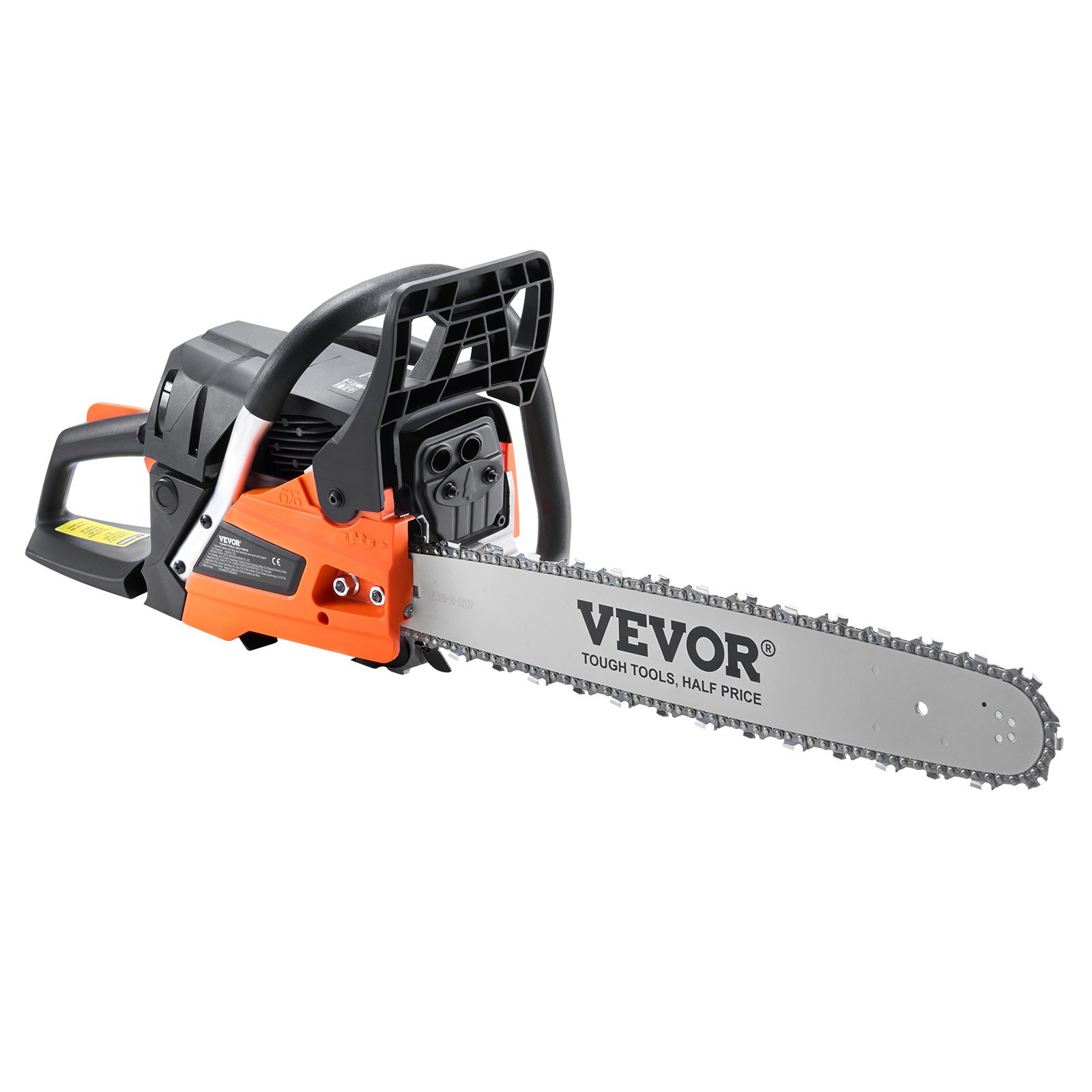 VEVOR Motosierra de Gasolina con Guía de Cadena 50,8 cm Inalámbrica 58CC 3,22HP para Corte de Ramas de Árboles, Poda de Árboles, Limpieza de Terrenos, Corte Forestal en Granjas, Jardines, Ranchos