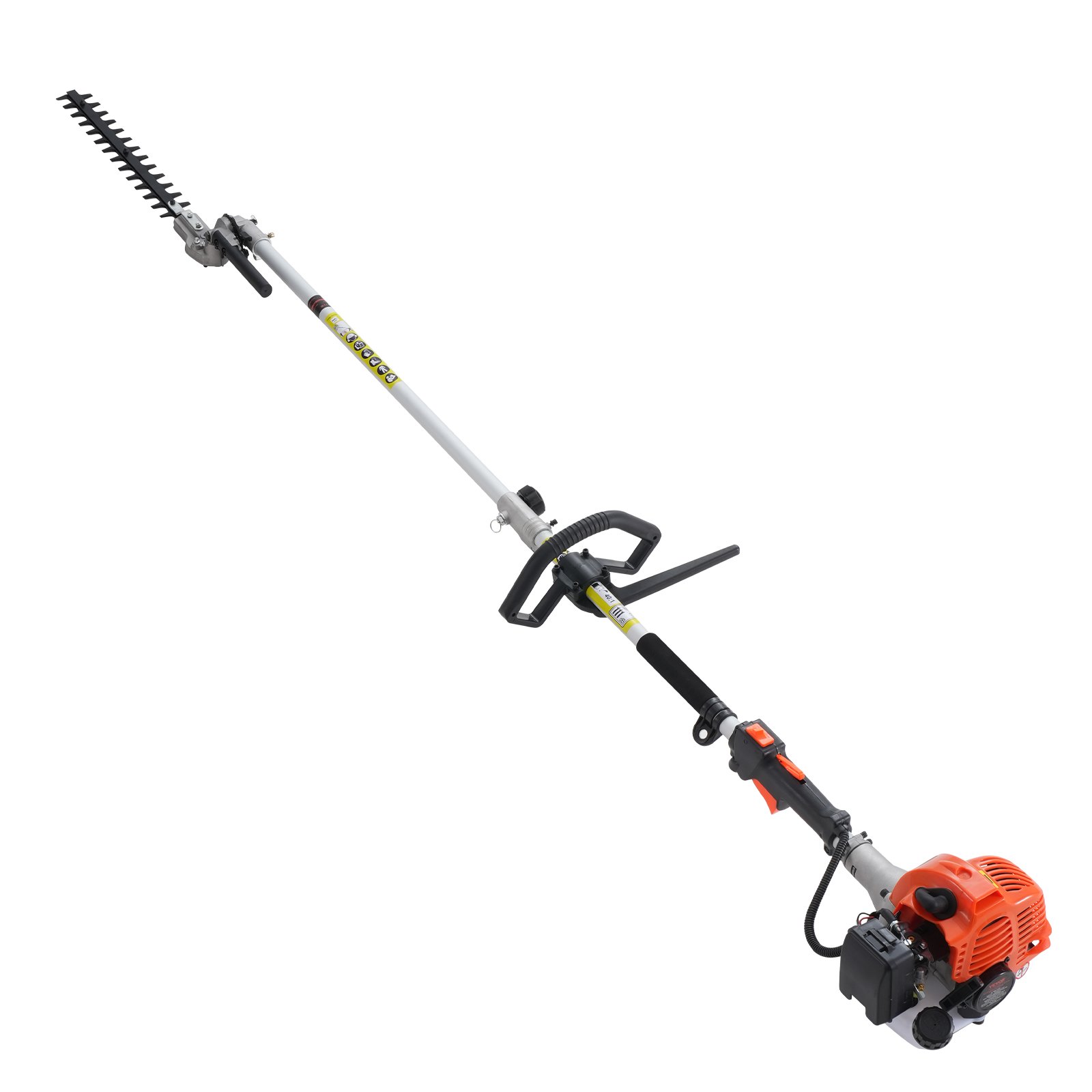 VEVOR Herramientas de corte multifuncionales 5 en 1, cortasetos a gas de 26 cc, desmalezador, bordeadora, motor de dos tiempos, sierra de pértiga, motosierra con poste de extensión, herramientas de po