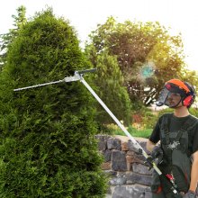VEVOR Cortasetos a Gas con Mango Largo 26 CC Herramientas de Corte de Ramas