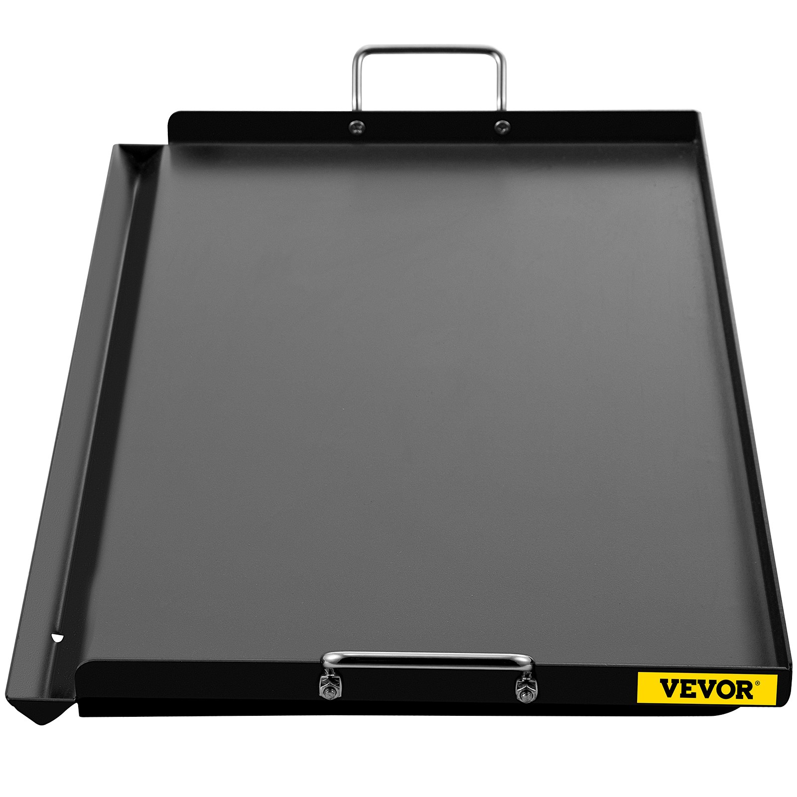 VEVOR Plancha de Parrilla 37x16x1 pulg. Plancha para Barbacoa, Material de Acero al Carbono, Placa de Parrilla Antiadherente, Deflector a Prueba de Salpicaduras para Panqueques, Tocino, Huevos, Salmón