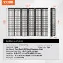 VEVOR Biombo de 6 Paneles, Biombo Japonés Plegable 2420 x 1700 x 18,5 mm para Interiores, Separador Portátil y Decorativo para Separar Espacios en Casa, Oficina, Restaurante y Dormitorio, Negro