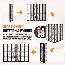 VEVOR Biombo Divisor de Ambientes de 3 Paneles para Hogar Oficina Restaurante