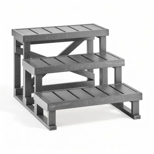 VEVOR Escaleras para Bañera, 3 Peldaños de Plástico HIPS, Ancho de 70 cm, Almohadillas Antideslizantes, Capacidad para Trabajos Pesados ​​de 160 kg, para Piscinas Elevadas, Caravanas, Exteriores