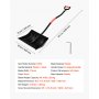 VEVOR Snow Shovel for Driveway, 42cm Wide Snow Shovel with D-shaped Handles & Aluminum Blade, Large Capacity Snowplow Shovels, Lightweight Snows Removal Tool for Garden Car Camping Outdoors
