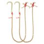 VEVOR J-Hook Chain, 2 pieces, 5/16 inch x 6 foot G80, 15 inch long shank J-hook tow chain with RTJ cluster hook and grab hook, 5400 lbs working load, heavy-duty transport truck chain for towing trailers