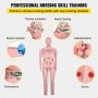 Maniquí de enfermería VEVOR para entrenamiento de intubación traqueal, alimentación nasal y cateterización.