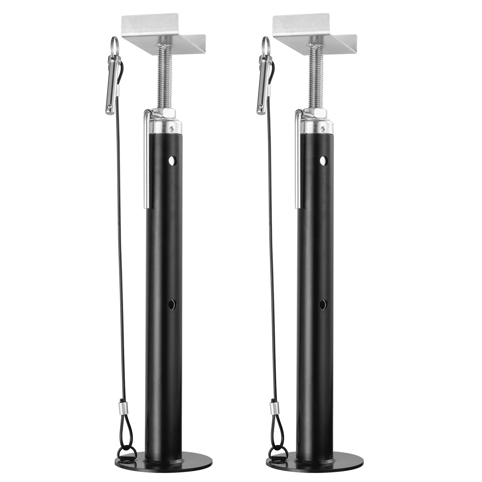 VEVOR Gato Estabilizador 2PCS Pata de Cabra para Caravanas 2,27x2T Soporte de Aparcamiento para Autocaravana en Acero Robusto Altura Regulable 500-1230 mm Compacto para Remolque 510x135x135 mm