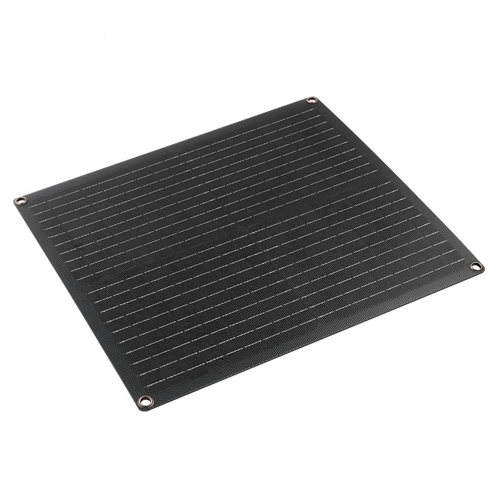 VEVOR Cargador de Batería Solar 30 W, con Células Monocristalinas, Controlador Inteligente Integrado y Cables de Conexión, Resistente al Agua IP67, Portátil, para Coches, Barcos y Autocaravanas