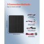 VEVOR Cargador de Batería Solar 30 W, con Células Monocristalinas, Controlador Inteligente Integrado y Cables de Conexión, Resistente al Agua IP67, Portátil, para Coches, Barcos y Autocaravanas