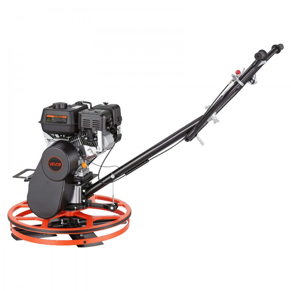 VEVOR Alisadora de Hormigón a Gasolina con Llana de 610 mm de Diámetro, Fratasadora de Hormigón, con Motor de 5,5 HP, 4,1 kW, 3600 RPM, 4 Cuchillas, Bandeja de Acabado Flotante para Suelo de Cemento