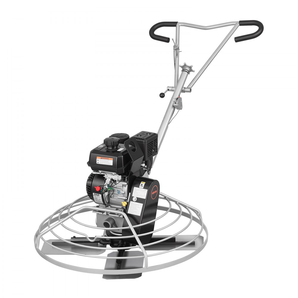 VEVOR Alisadora de Hormigón a Gasolina con Llana 950 mm de Diámetro, Fratasadora de Hormigón con Motor Kohler de 7 HP, 5,2 kW, 3600 RPM, 4 Cuchillas, Bandeja de Acabado Flotante para Suelo de Cemento