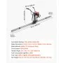 VEVOR Regla Vibratoria para Hormigón 3658 mm con Mango Ajustable 73-106 cm, Máquina Niveladora de Hormigón a Gasolina, Regla Mecánica con Base de Aluminio para Entradas, Patios, Pisos, Suelos y Aceras