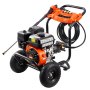 VEVOR Petrol Pressure Washer, 3500 PSI 10 L/min, 2.6 GPM Patio Cleaner with Aluminum Pump, High Pressure Gun & Extension Wand, 5 Nozzle Set, for Cars, Fences, Houses, Driveways, Patios
