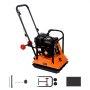 VEVOR Plate Compactor, 6.5 HP 212CC Gas Engine, 6400 VPM Vibrating Ground Rammer, 15 kN Compaction Force, 53 x 40 cm Plate, Walk Behind Compactor for Paver Landscaping, Asphalt, Foundation, Soil