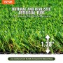 VEVOR Césped Artificial 153 x 92 cm Felpudo Falso de 35 mm Decoración de Césped para Patio Fácil de Limpiar con Orificios de Drenaje para Alfombras Multiusos para Entrada del Hogar Exterior Interior