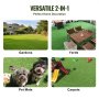 VEVOR Césped Artificial 153 x 92 cm Felpudo Falso de 35 mm Decoración de Césped para Patio Fácil de Limpiar con Orificios de Drenaje para Alfombras Multiusos para Entrada del Hogar Exterior Interior