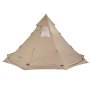 VEVOR Tienda de Campaña Caliente para 4-6 Personas, Tipi Portátil 460 x 460 x 260 cm con Conector para Estufa, Carpa Cónica de Lona Impermeable para Acampar, Senderismo, Pesca y Mochilero, Talla L