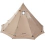 VEVOR Tienda de Campaña Caliente para 4-6 Personas, Tipi Portátil 460 x 460 x 260 cm con Conector para Estufa, Carpa Cónica de Lona Impermeable para Acampar, Senderismo, Pesca y Mochilero, Talla L