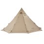 VEVOR Tienda de Campaña Caliente para 4-6 Personas, Tipi Portátil 460 x 460 x 260 cm con Conector para Estufa, Carpa Cónica de Lona Impermeable para Acampar, Senderismo, Pesca y Mochilero, Talla L