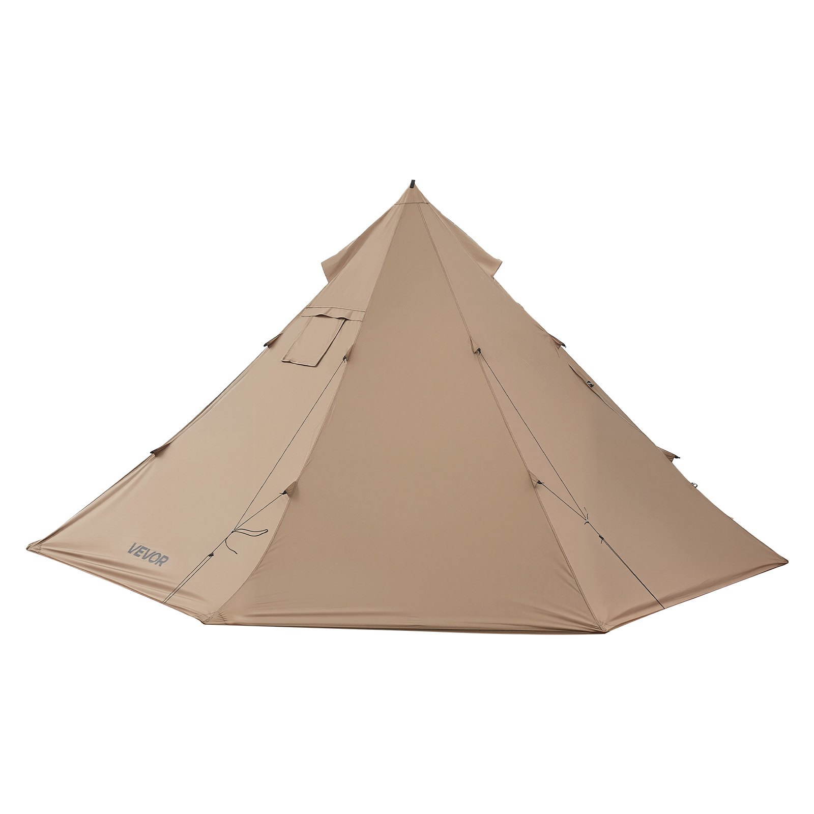 VEVOR Tienda de Campaña Caliente para 4 Personas, Tipi Portátil con Horno, Tienda Interior y Faldón para Nieve, Carpa Cónica de Lona Impermeable para Acampar, Senderismo, Pesca y Mochilero, Talla M