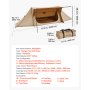 VEVOR Tienda de Campaña Caliente para 2 Personas, Carpa Portátil Triangular 330 x 150 x 120 cm con Soporte para Estufa y 2 Postes de Lona, Tienda Impermeable para Acampar, Caza, Pesca y Mochilero