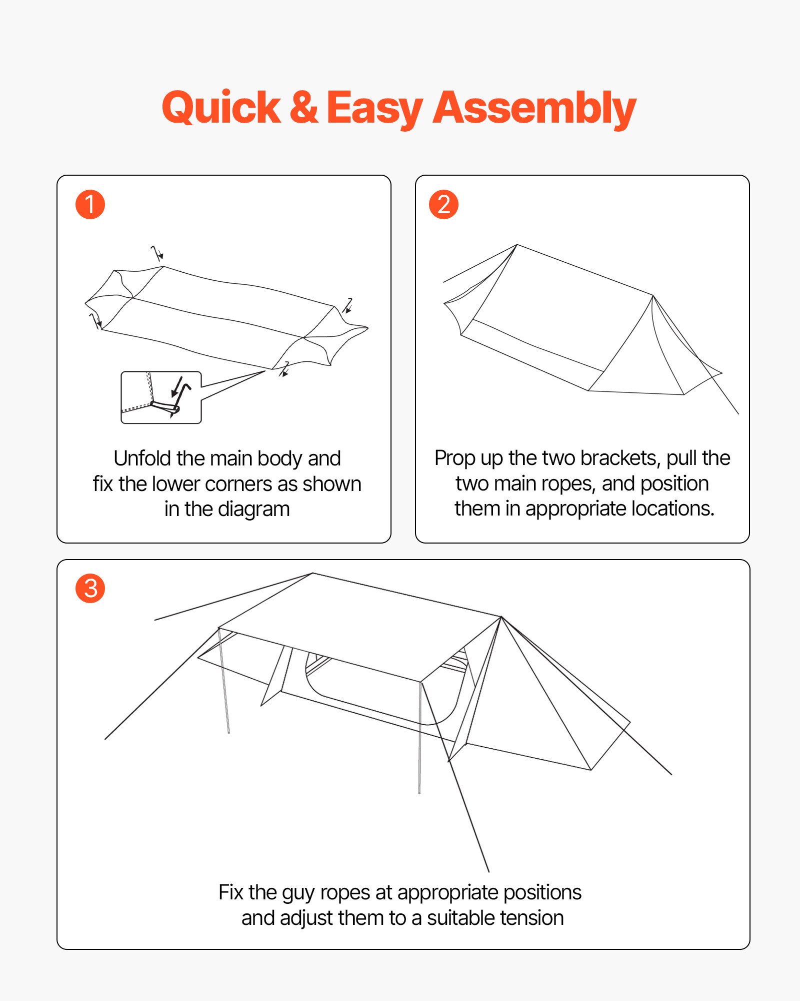 VEVOR Tienda de Campaña Caliente para 2 Personas, Carpa Portátil Triangular 330 x 150 x 120 cm con Soporte para Estufa y 2 Postes de Lona, Tienda Impermeable para Acampar, Caza, Pesca y Mochilero