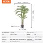 VEVOR Árbol Artificial 1981 mm Planta Artificial PE Palma de Caña Dorada Árbol Verde Falso con maceta 203x175 mm Decoración de Plantas Falsas para Hogar Oficina Centros Comerciales Interior Exterior