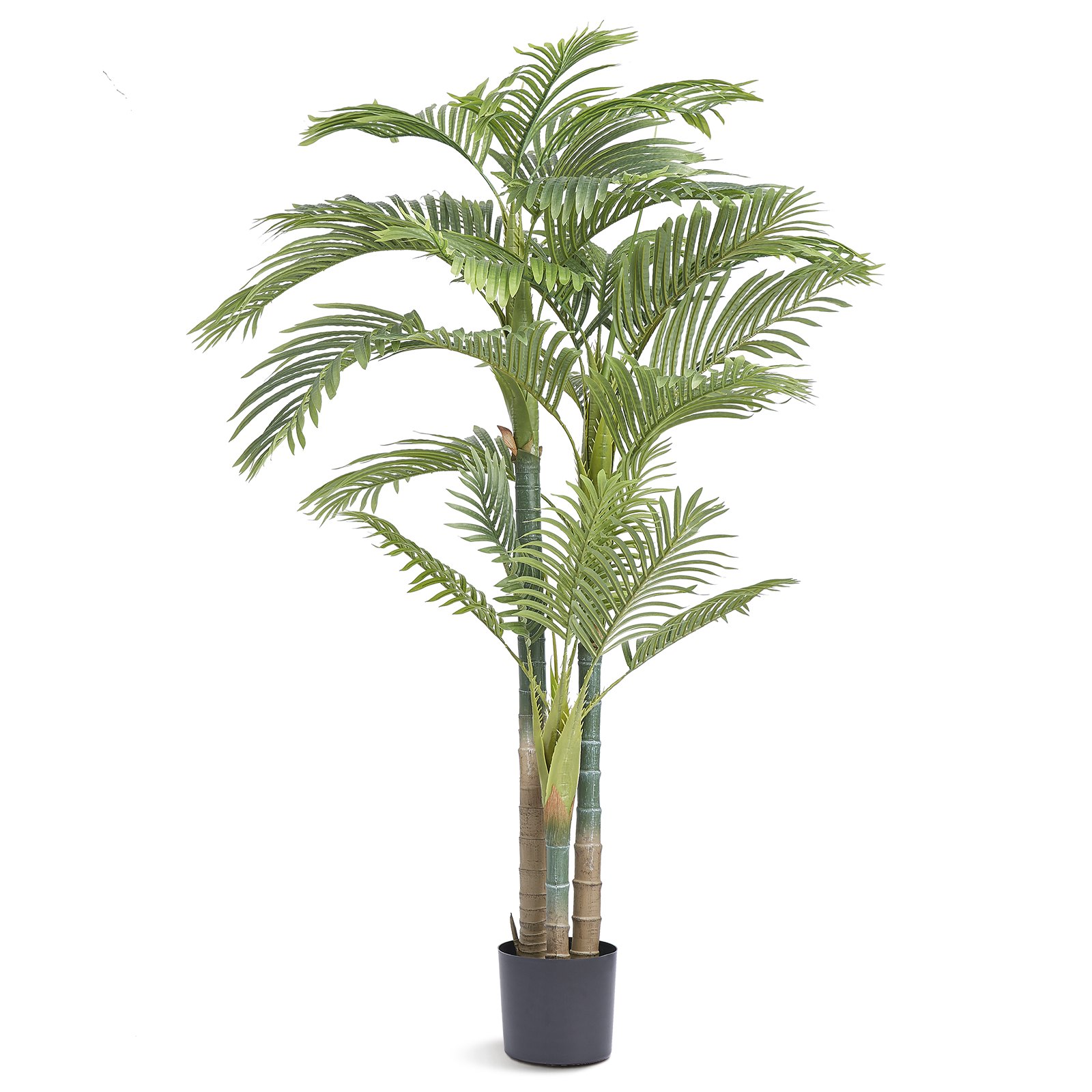 VEVOR Árbol Artificial 1981 mm Planta Artificial PE Palma de Caña Dorada Árbol Verde Falso con maceta 203x175 mm Decoración de Plantas Falsas para Hogar Oficina Centros Comerciales Interior Exterior