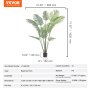 VEVOR Árbol Artificial de 1828mm Planta Artificial de PE Areca Palmera Árbol Verde Falso con Maceta 152x128 mm Decoración de Plantas Falsas para Hogar Oficina Centros Comerciales Interiores Exteriores