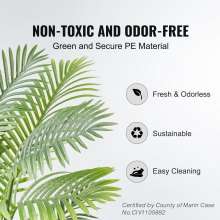 VEVOR Árbol Artificial de 1828mm Planta Artificial de PE Areca Palmera Árbol Verde Falso con Maceta 152x128 mm Decoración de Plantas Falsas para Hogar Oficina Centros Comerciales Interiores Exteriores