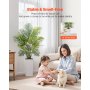 VEVOR Palmera Areca Artificial Tropical Falsa con Maceta Alta Blanca, para Decoración de Hogar, Oficina, Sala de Estar, Inauguración de Casa, Interior Exterior, 700 x 700 x 1220 mm, Verde, 2 uds