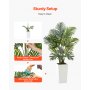VEVOR Palmera Areca Artificial Tropical Falsa con Maceta Alta Blanca, para Decoración de Hogar, Oficina, Sala de Estar, Inauguración de Casa, Interior Exterior, 700 x 700 x 1220 mm, Verde, 2 uds