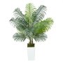 VEVOR Palmera Areca Artificial, Planta Tropical de Imitación con Maceta Alta Blanca, para Decoración de Hogar, Oficina, Sala de Estar, Inauguración de Casa, 900 x 800 x 1540 mm, PE, Verde, 1 ud