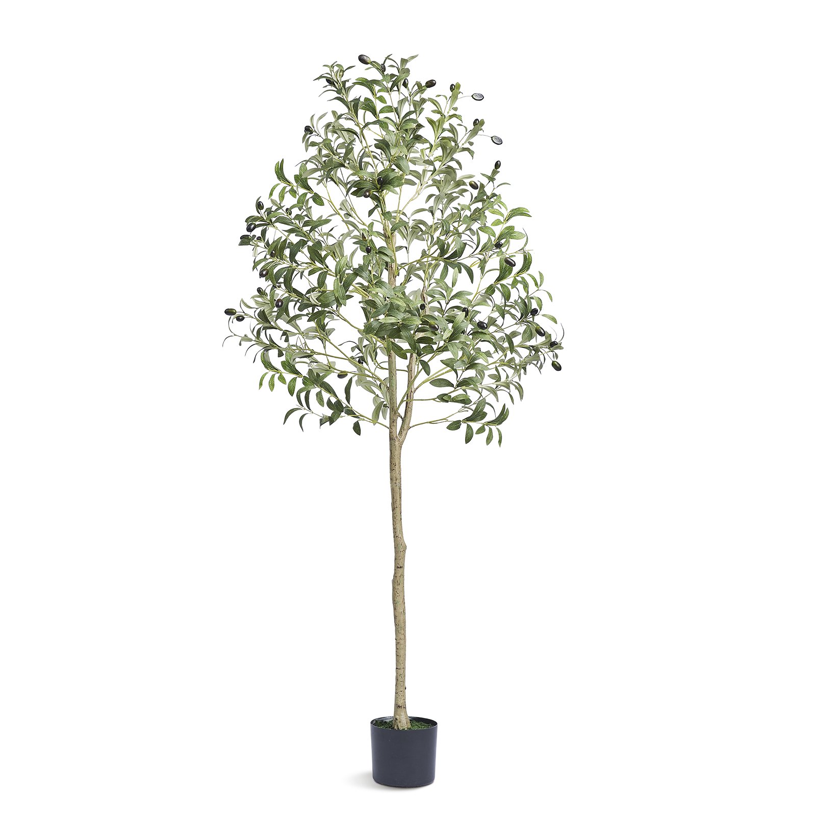 VEVOR Artificial Olive Tree 60x60x155cm Artificial Plant PE Artificial Plants Fake Plastic Plants in Pot Artificial Flower Odorless Waterproof Ideal for Decorating Bedroom Study Living Room