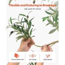 VEVOR Árbol Artificial de Olivo Alto de 152 cm Planta Artificial de PE para Casa