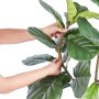 VEVOR Árbol Artificial Higo de Hoja de Violín 780x1556 mm Planta Artificial para Decoración Maceta de Árbol Verde Falso 150x125 mm para Hogar, Oficina, Hotel, Centro Comercial, Interior y Exterior