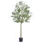 VEVOR Artificial Olive Tree 81x81x179cm Artificial Plant PE Artificial Plants Fake Plastic Plants in Pot Artificial Flower Odorless Waterproof Ideal for Decorating Bedroom Study Living Room