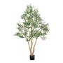 VEVOR Árbol Artificial de Olivo Alto de 1829 mm Planta Artificial de PE para Decoración Árbol Verde Planta Falsa para Hogar, Oficina, Hotel, Centro Comercial, Interior y Exterior, Maceta Negra