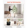 VEVOR Árbol Artificial de Olivo Alto de 2134 mm Planta Artificial de PE para Decoración Árbol Verde Planta Falsa para Hogar, Oficina, Hotel, Centro Comercial, Interior y Exterior, Maceta Negra