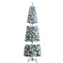 VEVOR Árbol de Navidad Artificial 1,98 m Árbol de Decoración Navideña Completo con 250 Luces LED Color Blanco Cálido 814 Puntas de Ramas Base de Metal para Decoración de Hogar, Fiesta, Oficina