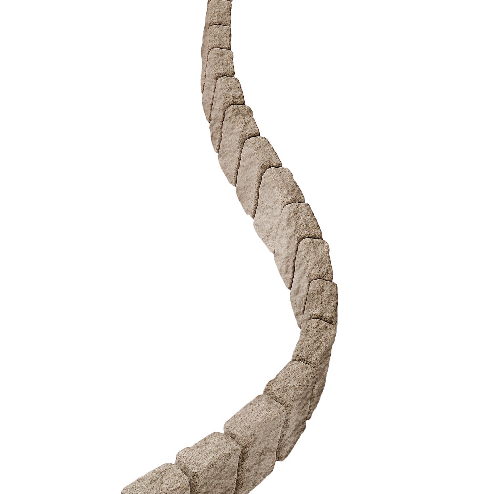 VEVOR Borde de Piedra Artificial para Jardín 120x10x23 cm, 4 Piezas de Borde de Césped Realista Flexible del Tamaño de un Ladrillo con Púas de Anclaje, para Caminos de Acceso y Pasarelas, Beige