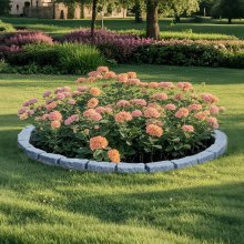 VEVOR 4 Piezas Borde de Piedra Artificial de Jardín de 1180 x 95 x 57 mm, Gris