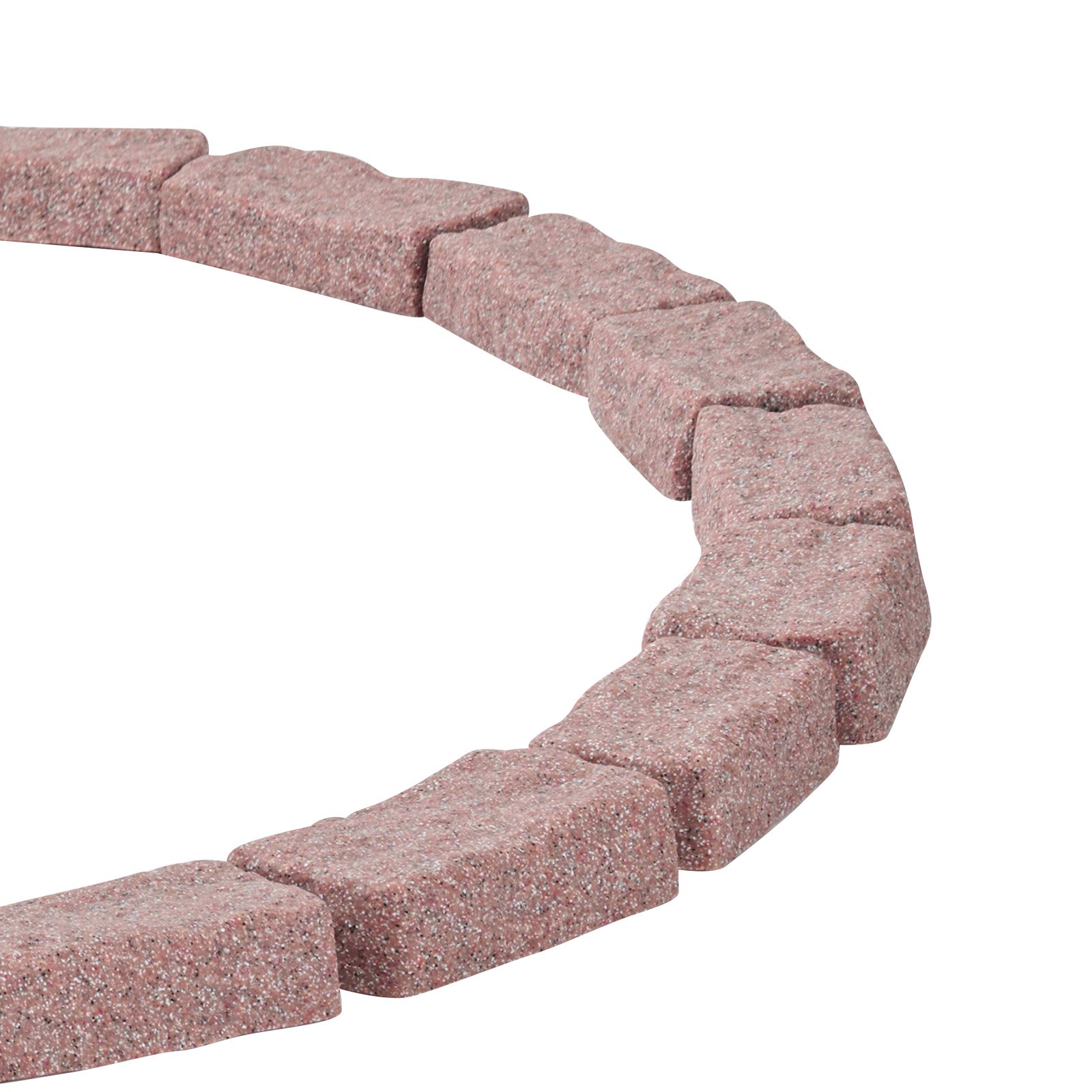 VEVOR Borde de Piedra Artificial para Jardín 1180 x 95 x 57 mm, 4 PCS Borde de Césped Realista Flexible del Tamaño de un Ladrillo con Púas de Anclaje, para Caminos de Acceso y Pasarelas, Marrón