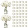 VEVOR Flores Artificiales, 105 Hortensias Artificiales de Seda Blanca de Aspecto Real a Granel, Artificiales Blancas con Tallos para Ramos de Boda, Centros de Mesa y Decoración de Mesas de Fiesta