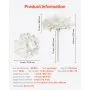 VEVOR Flores Artificiales, 65 Hortensias Artificiales de Seda Blanca de Aspecto Real a Granel, Artificiales Blancas con Tallos para Ramos de Boda, Centros de Mesa y Decoración de Mesas de Fiesta