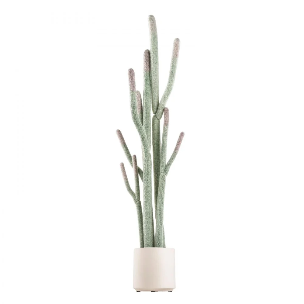 VEVOR Cactus Artificial 17,8 x 152,4 cm, Planta Artificial EVA con Maceta, con Textura 3D, EVA Resistente al Sol, Espinas Suaves, Maceta y Piedras Decorativas para Salón, Entrada, Oficina y Tienda