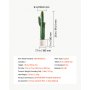 VEVOR Cactus Artificial de 22,9 x 91,4 cm, Planta Artificial con Maceta de PP, con Textura 3D, Tonos Verdes Degradados, HDPE Resistente al Sol y Espinas Realistas para Salón, Entrada, Oficina y Tienda